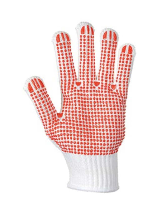 polka dot h/d gloves red