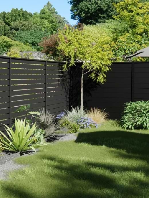DuraPost Sleek Screen Panel Sahara Black 1.82m x 0.6m