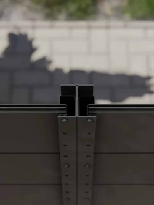 DuraPost Sleek Aluminium Infill Capping Profile 1.83m Pack of 3 Sahara Black