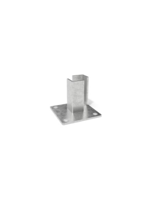 DuraPost Corner Post Bolt Down 125mm Galvanised
