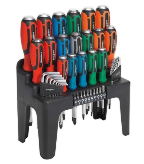 SEALEY Hammer-Thru Screwdriver, Hex Key & Bit Set 44pc