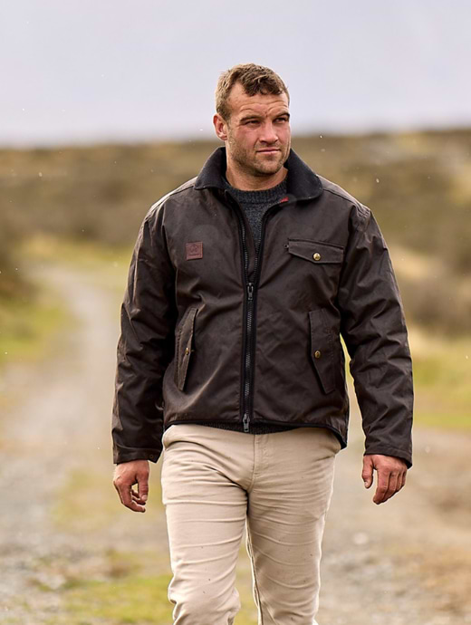 Swanndri Waimak Oilskin Jacket Brown Griggs Agri