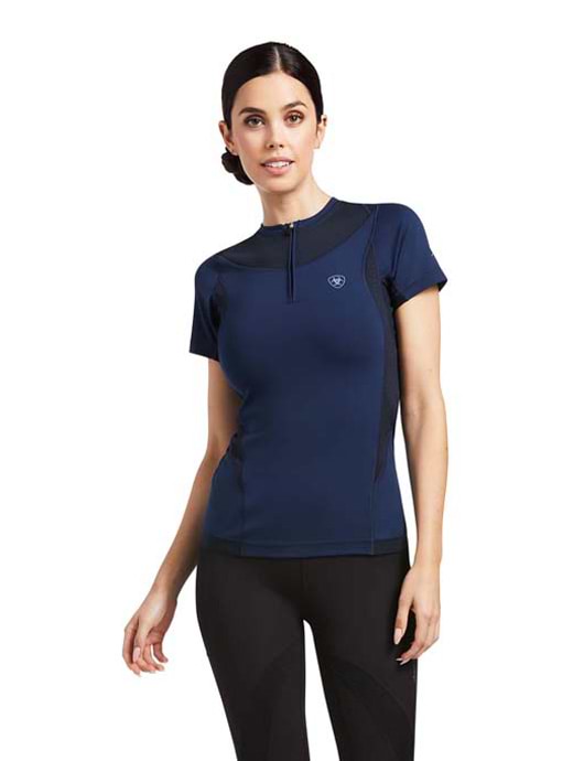 Ariat Women's Ascent Crew Short Sleeve Base Layer Navy 