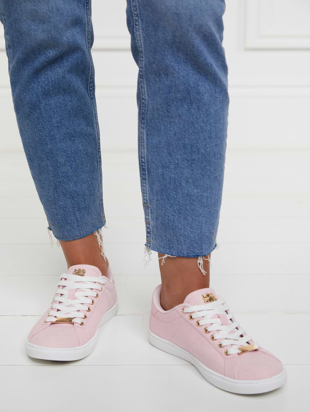Holland Cooper Chelsea Court Trainer Soft Pink