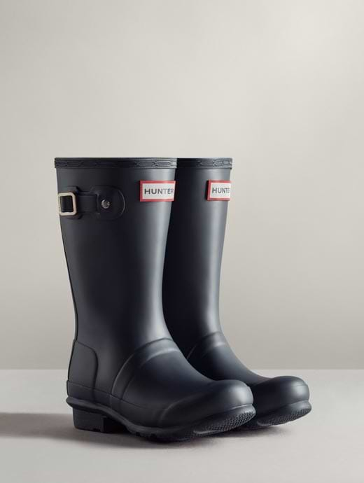 Kids navy wellies hotsell