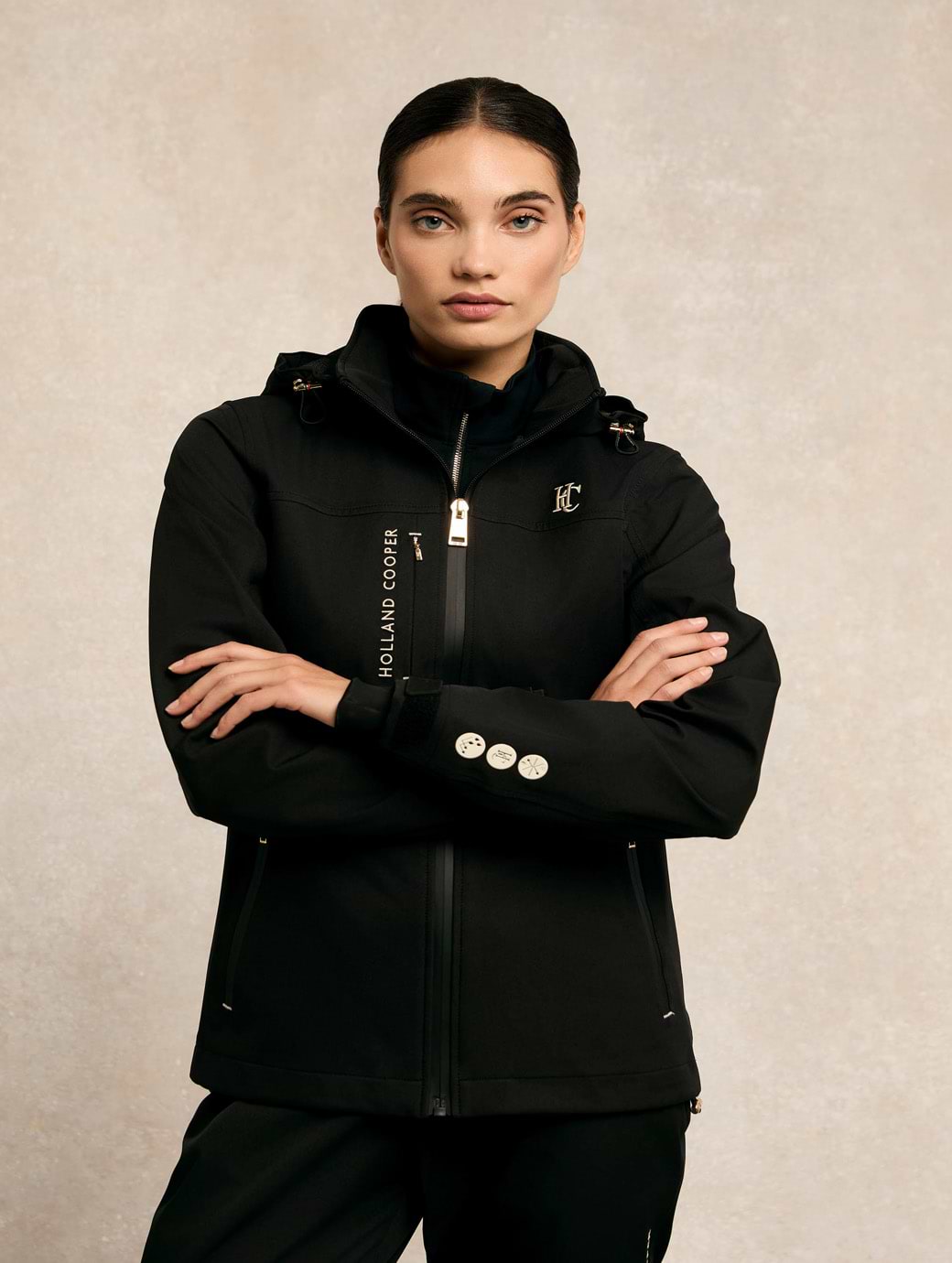 Holland Cooper Riding Shell Jacket Black