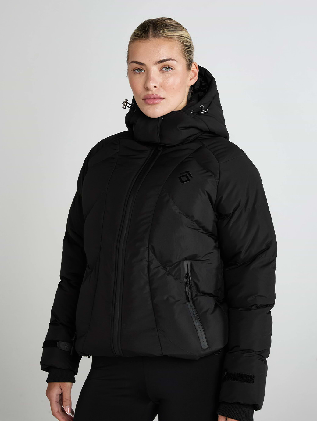 Aztec Diamond Puffer Coat Black | Griggs Equestrian