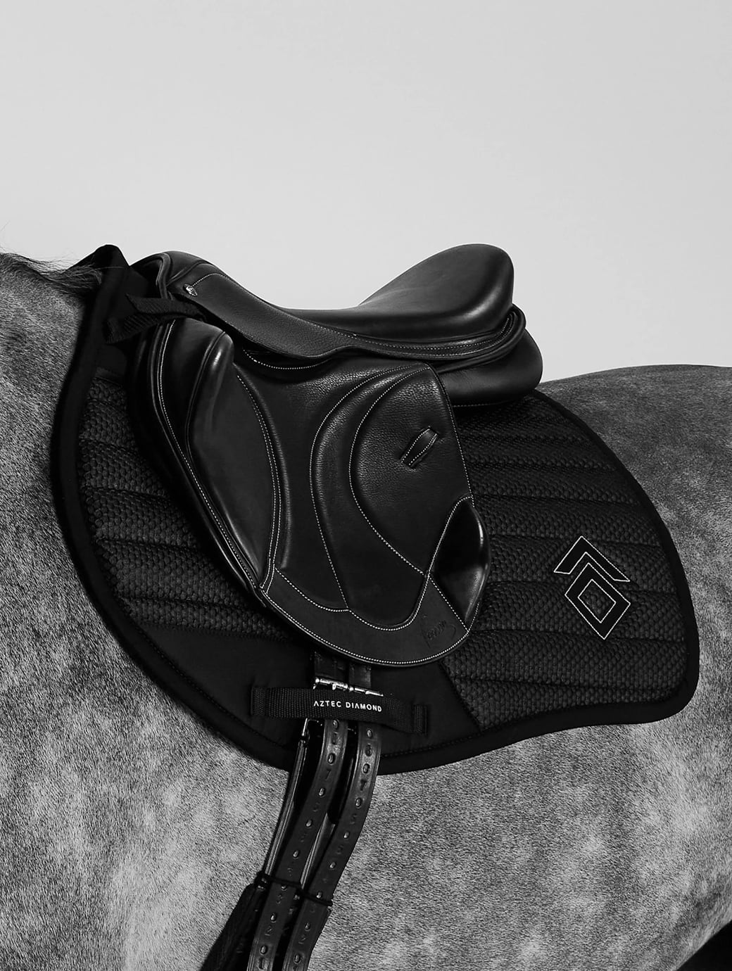 Aztec Diamond Black Mesh Saddle Cloth