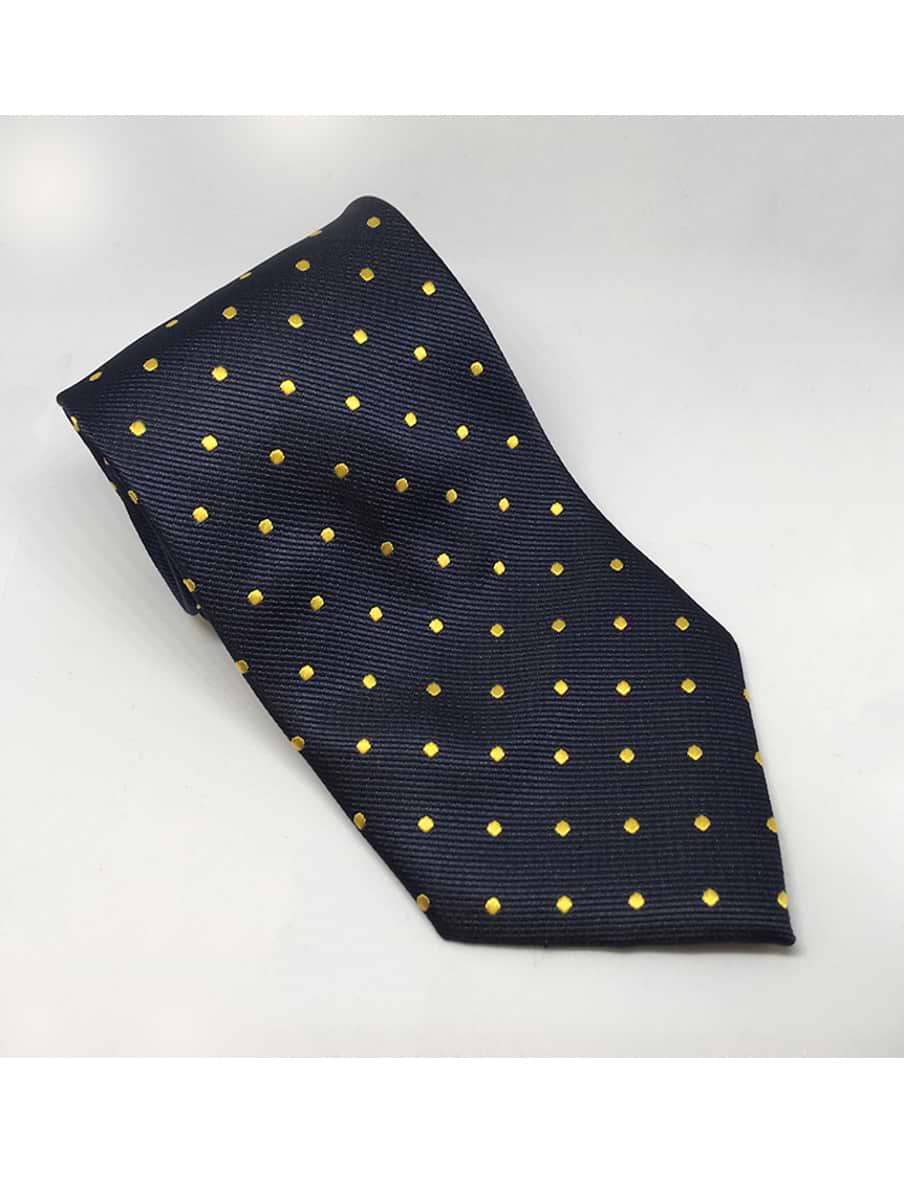 Equetech Junior Polka Dot Tie Navy/Gold