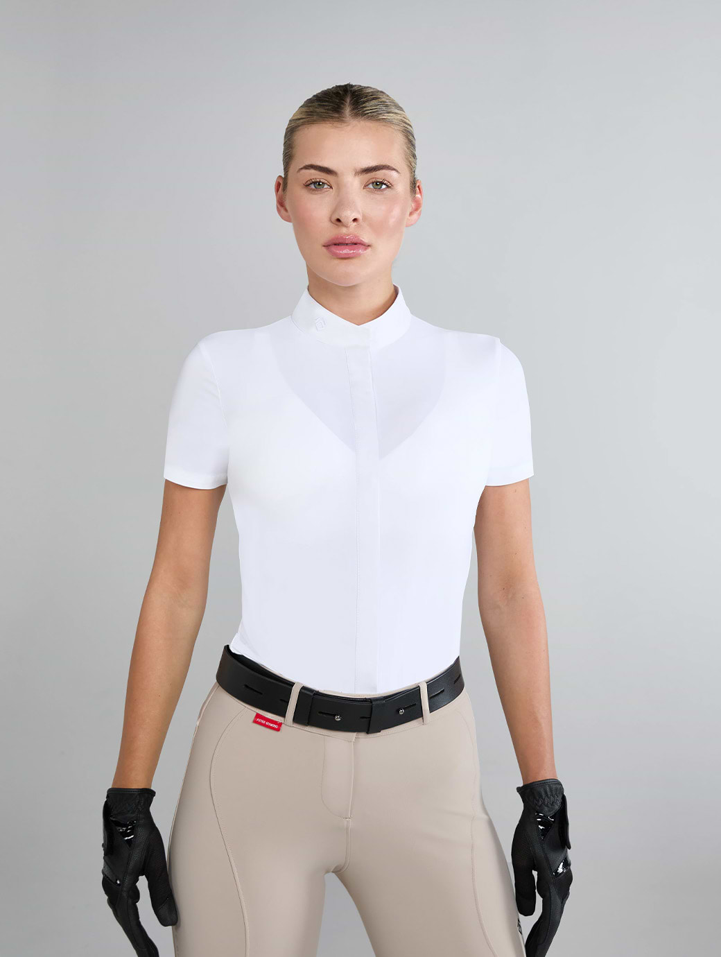 Aztec Diamond White Premium Short Sleeve Sculpt Top