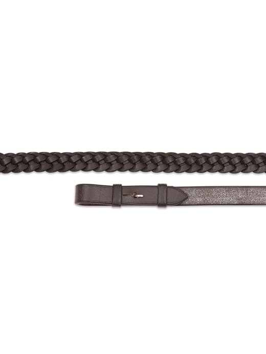 Velociti GARA Plaited Leather Reins 54 x 5/8 Black