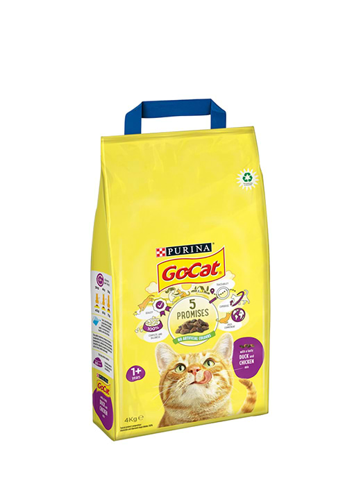 Purina Go-Cat Complete Duck And Chicken Mix Dry Cat Food 4KG