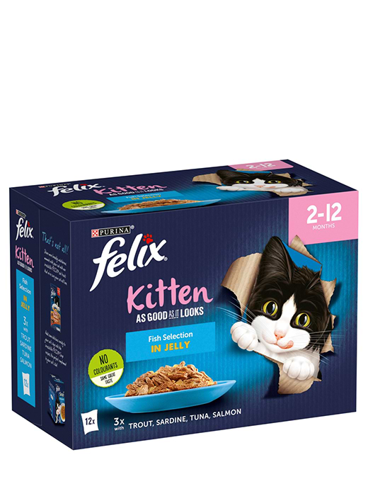 Felix As Good As It Looks Kitten Fish Selection In Jelly 12 x 100g Pouches