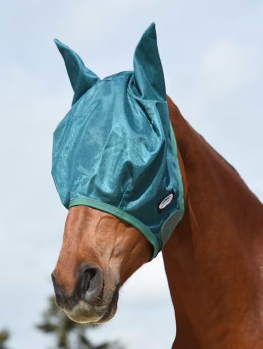 WeatherBeeta Green-Tec Airflow Mesh Fly Mask Dragonfly Blue/Bottle Green