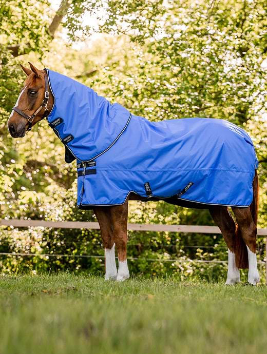 Horseware Amigo Hero 600D Ripstop Plus 100g-Blue/Navy & Grey