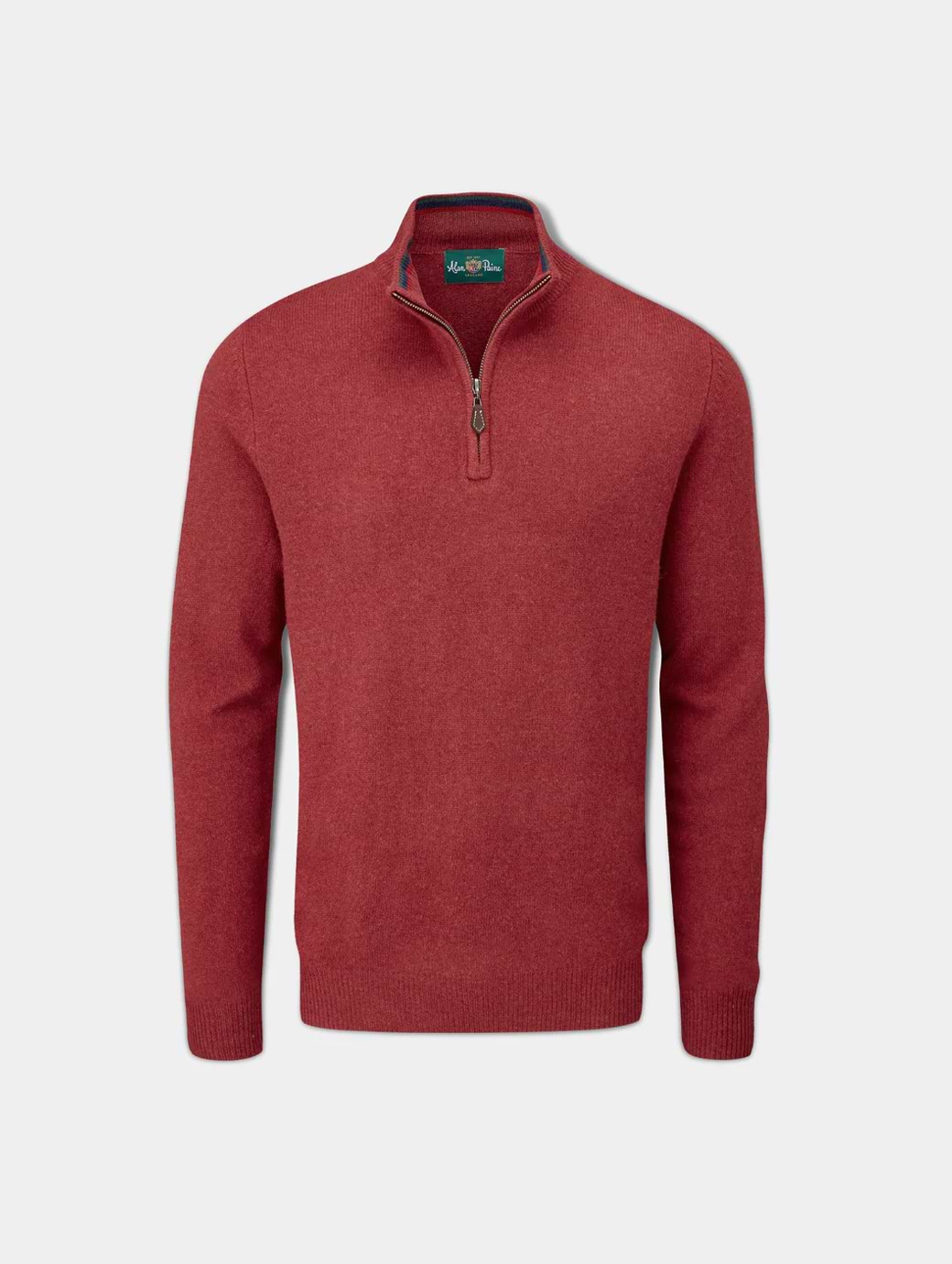 Alan Paine Men's Streetly 1/2 Zip Mock Neck Magma