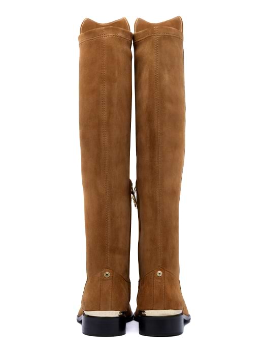 Holland Cooper Albany Knee Boots Tan Suede Griggs Equestrian