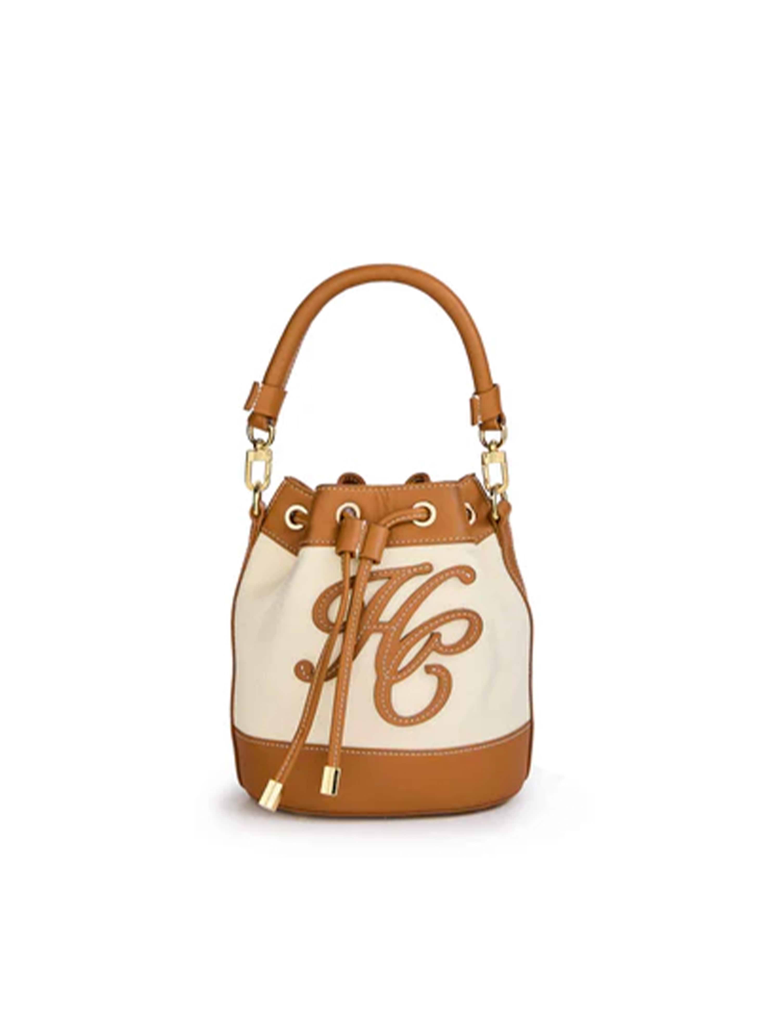 Holland Cooper Amalfi Bucket Bag Tan Canvas
