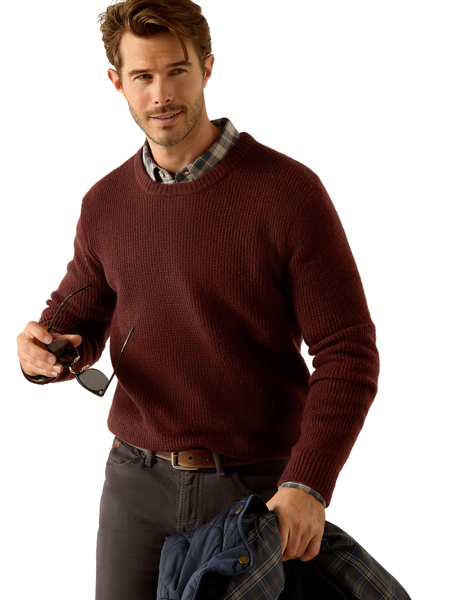 Ariat Men's Mill Valley Sweater Maroon 