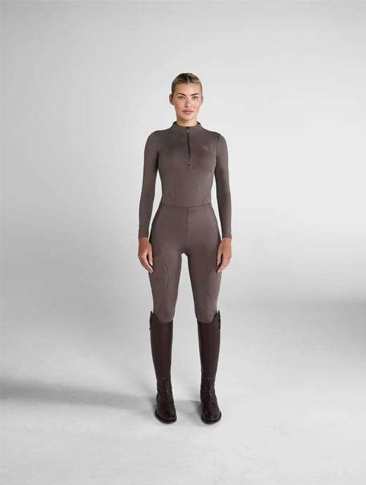 Aztec Diamond Core Leggings Knee Grip Fawn