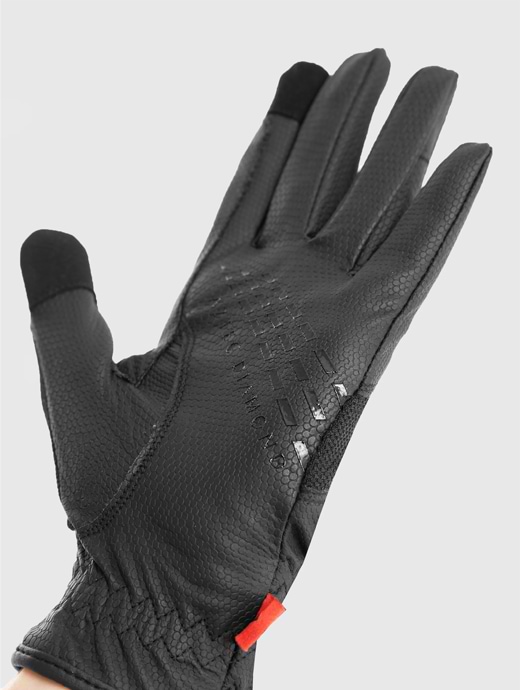 Aztec Diamond Patent Pro Grip Glove Wide Black Griggs Equestrian