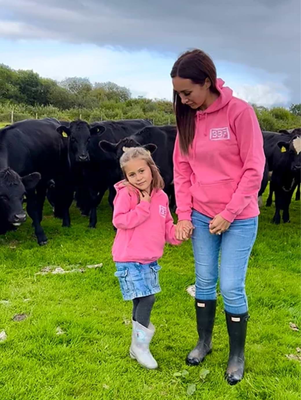 Back British Farming Children's BBF Hoodie Candyfloss Pink