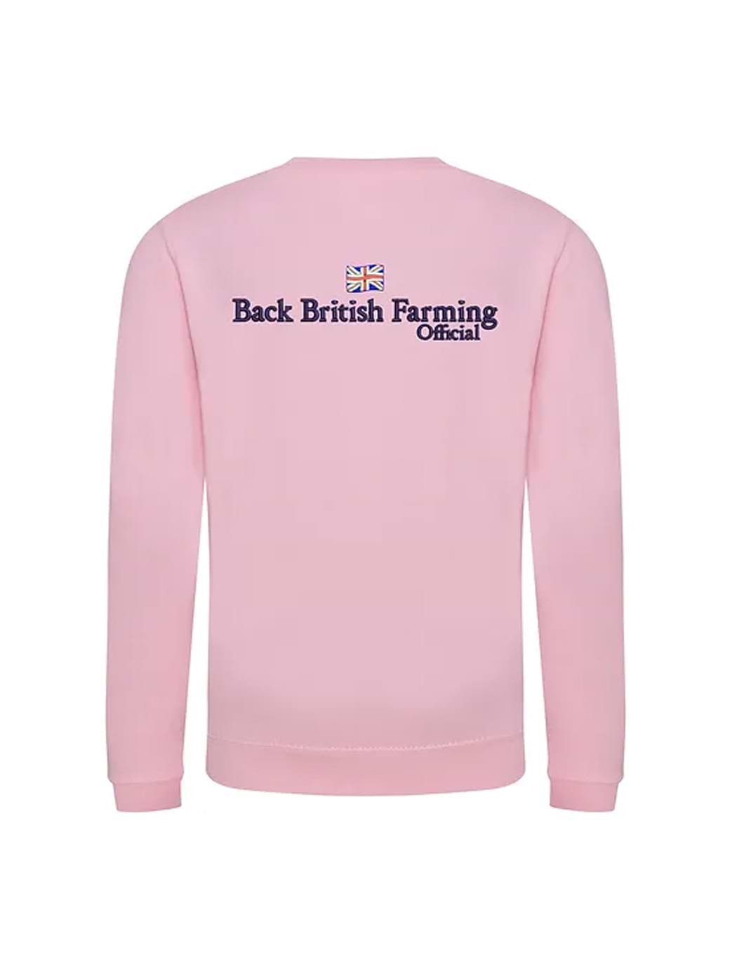 Back British Farming Kids Sweatshirt Baby Pink