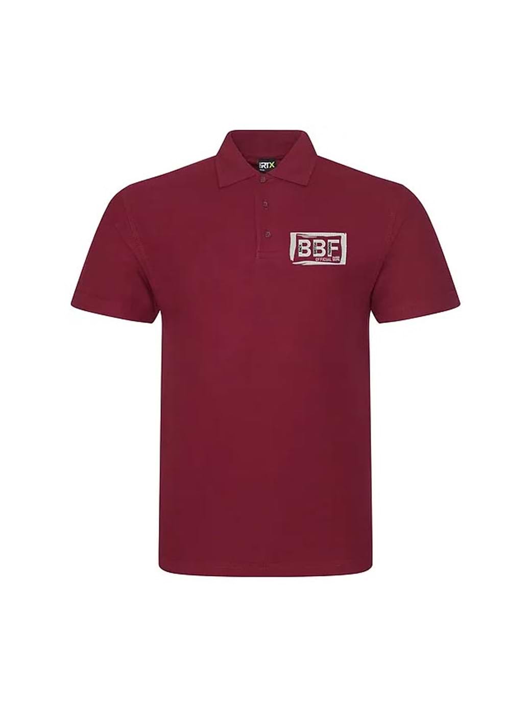 Back British Farming Men's BBF Polo Burgundy