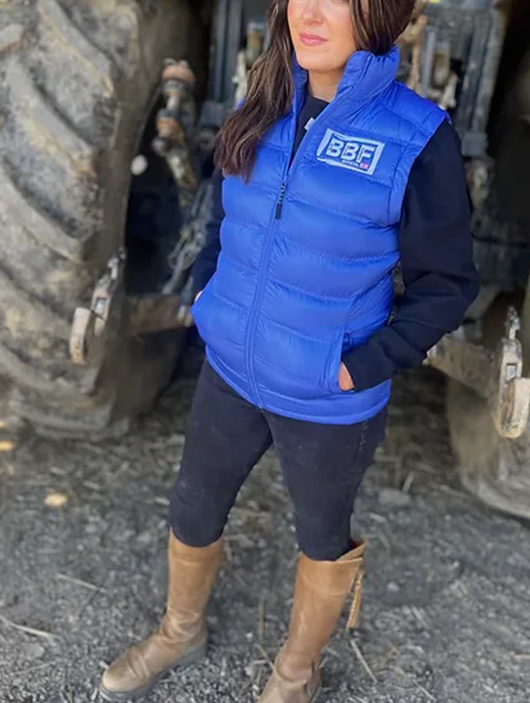 Back British Farming Women's Padded Gilet Royal