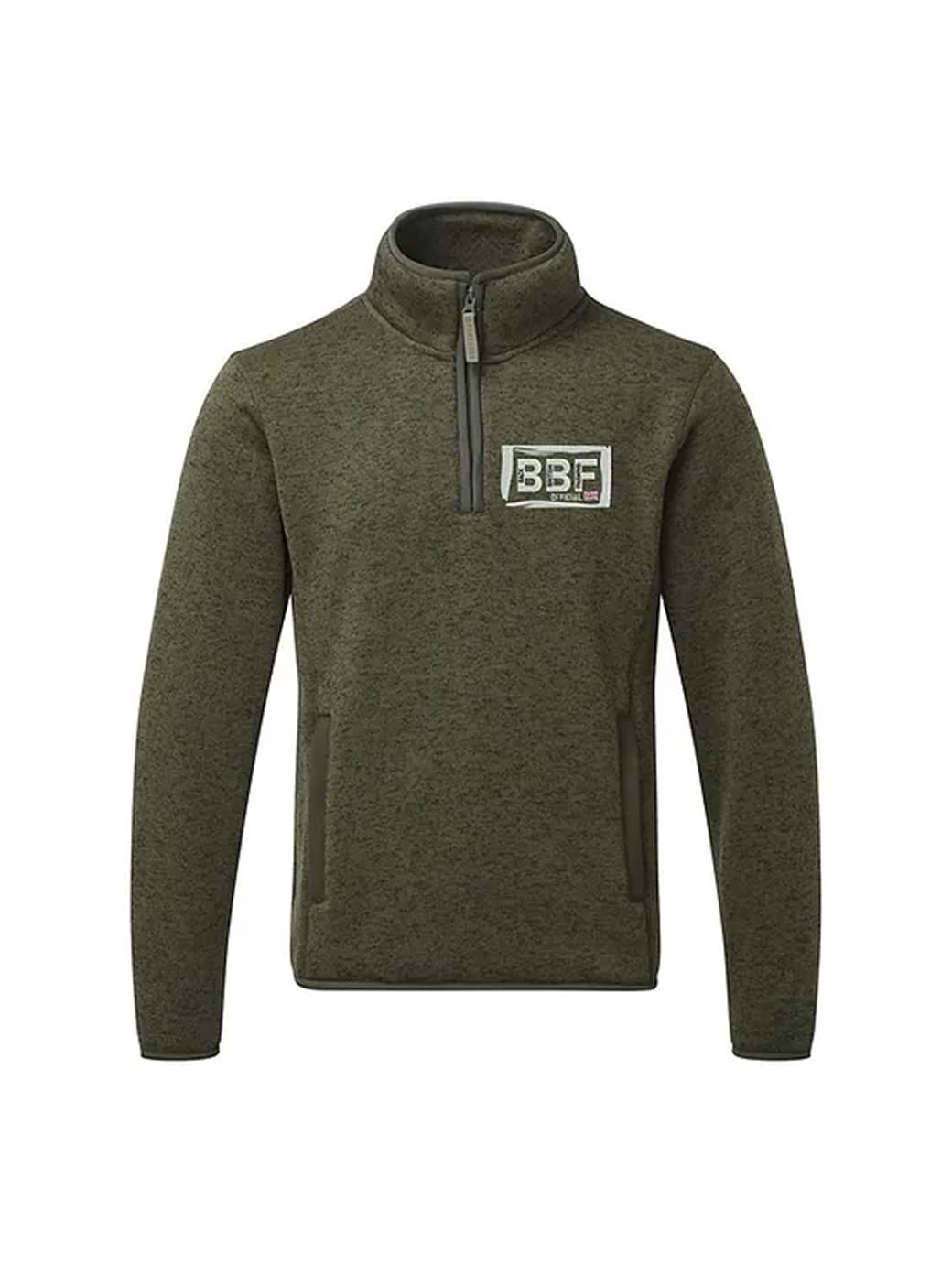 Back British Farming Unisex Countryman Quarter Zip Olive Green