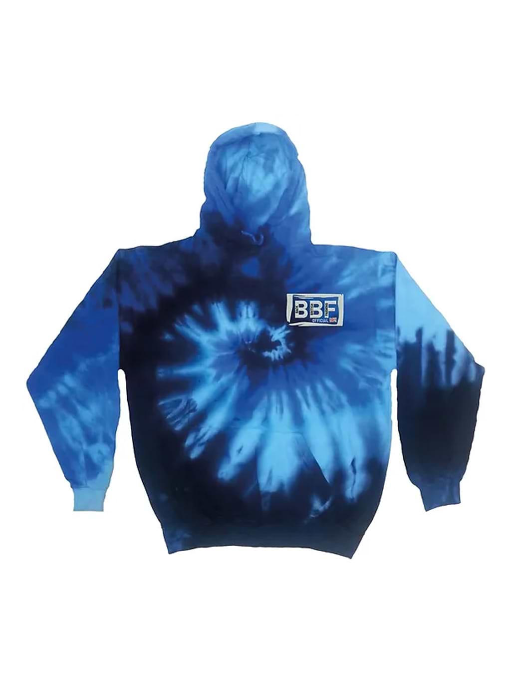 Back British Farming Unisex Tie-Dye Hoodie Ocean Blue
