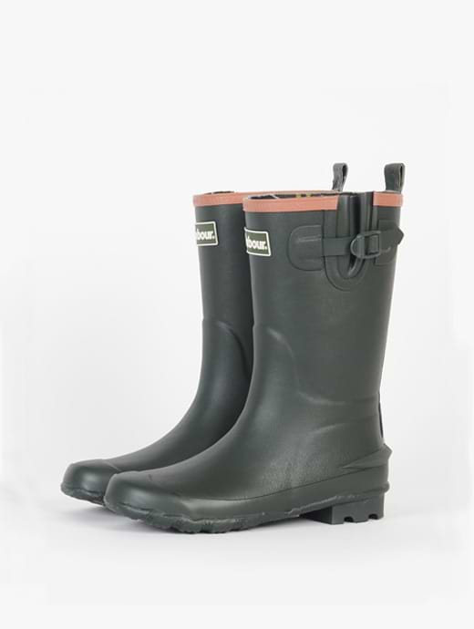Barbour Children's Simonside Wellington Boots Olive