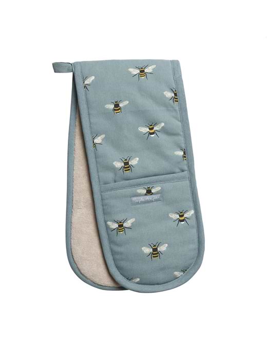 Sophie Allport Bees Teal Double Oven Glove