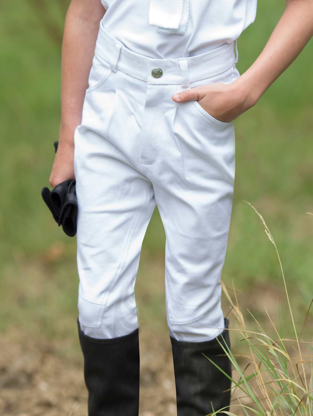 Equetech Boys Sports Breeches White