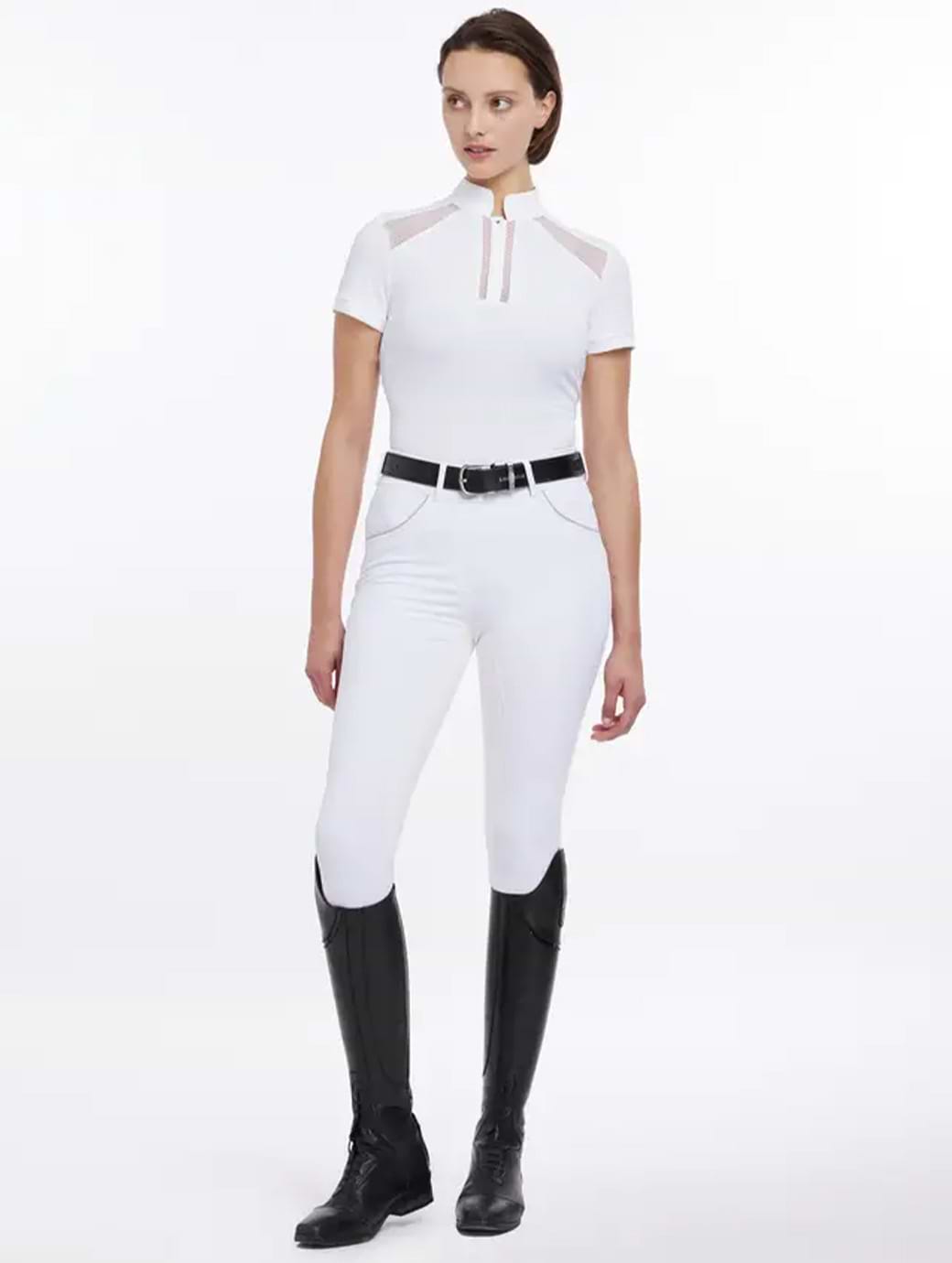 LeMieux Camille Short Sleeve Show Shirt White