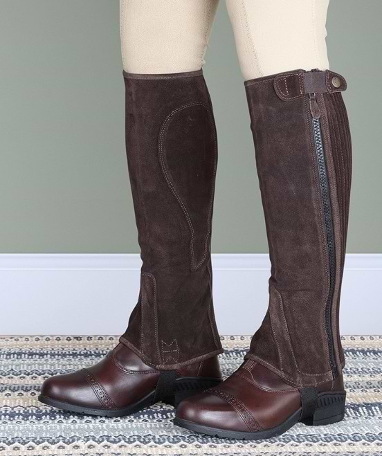 Shires Moretta Suede Half Chaps Child's Brown 