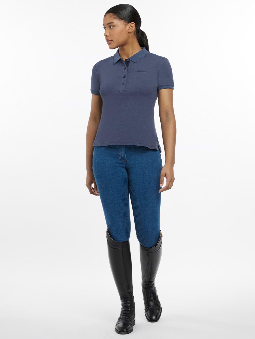 LeMieux Classique Polo Shirt Dusk Blue