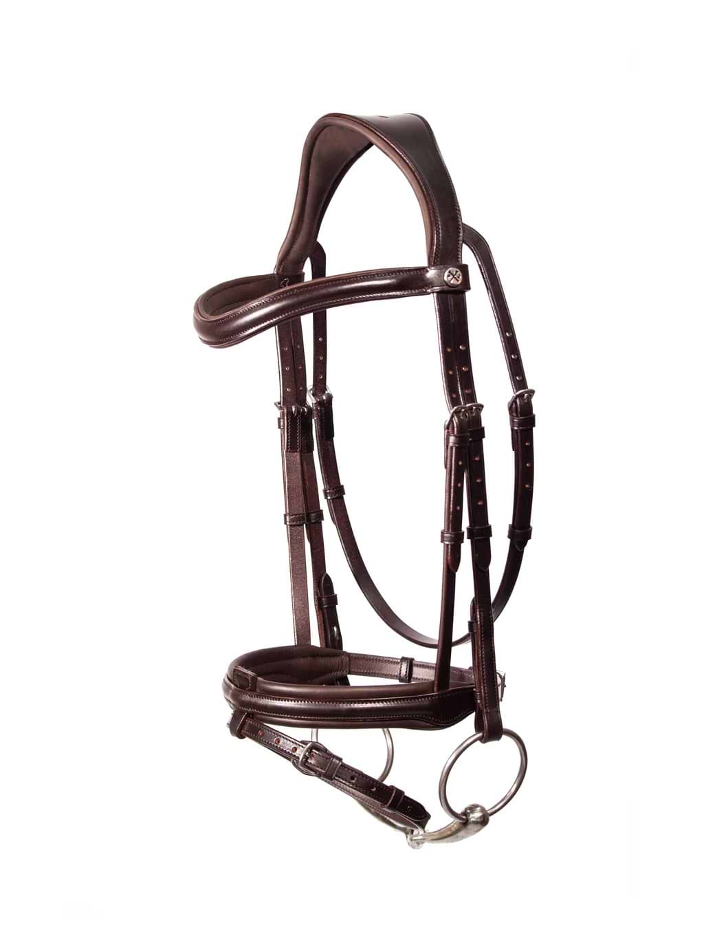 Henry James Saddlery Comfort Flash Bridle - Havana Brown