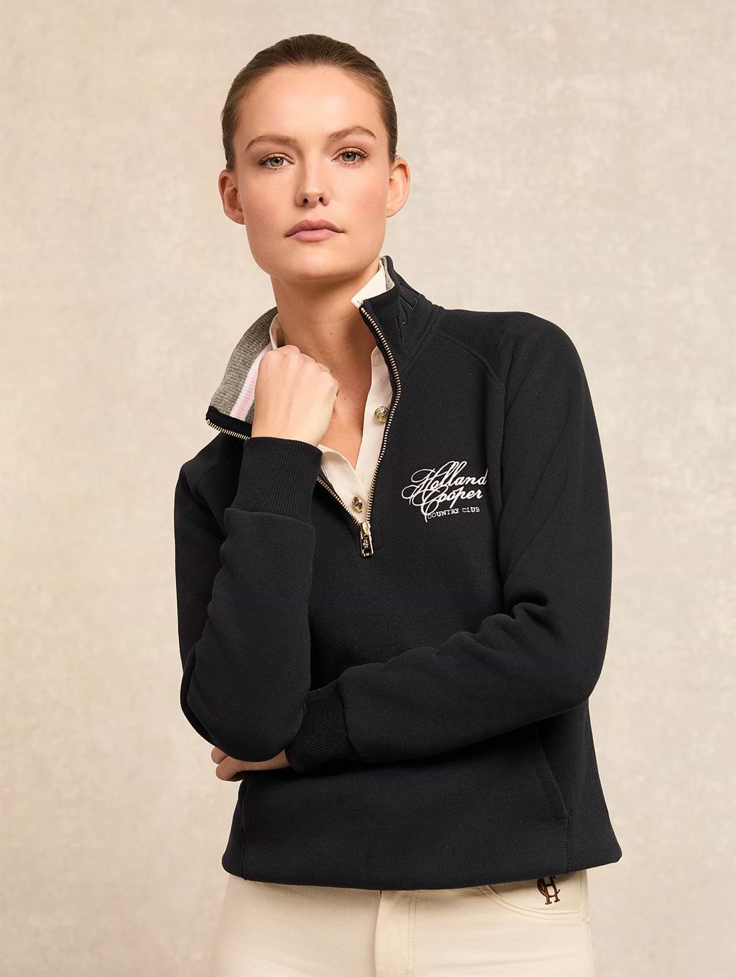 Holland Cooper Country Club Henley Ink Navy