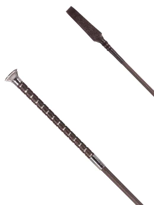 Country Direct Metallic Fleck Handle Riding Whip Brown