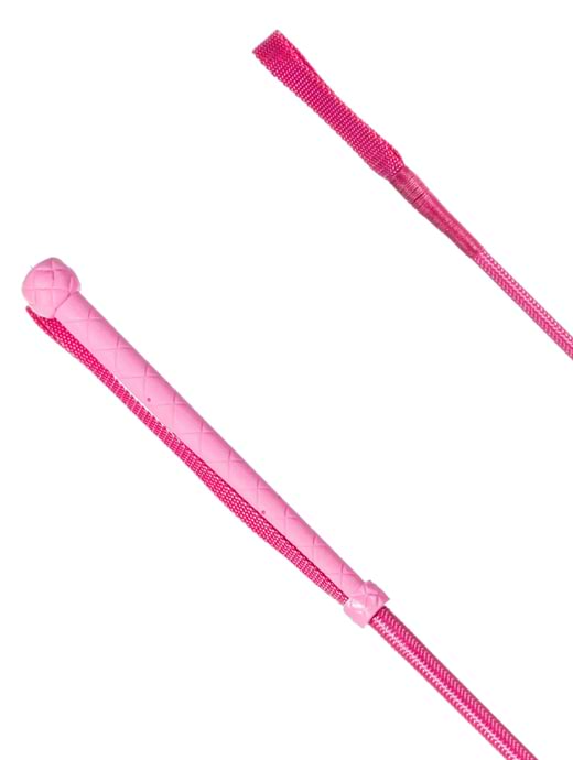 Country Direct Neon Braid Riding Whip Pink