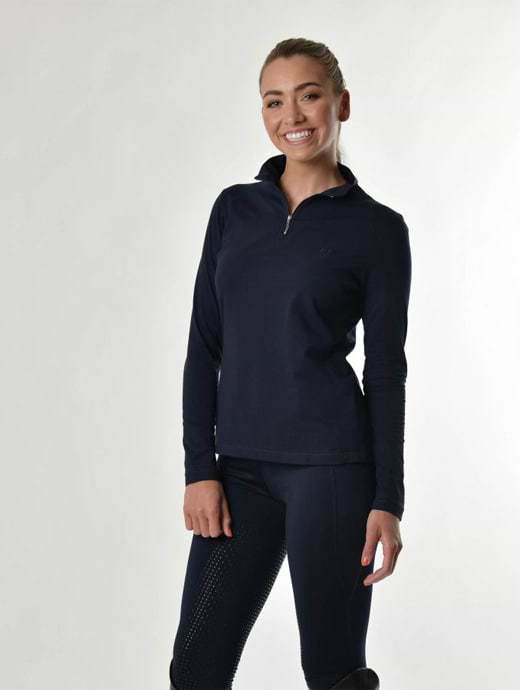 Dublin Giana Base Layer 1/4 Zip Long Sleeve Tee Ink Navy