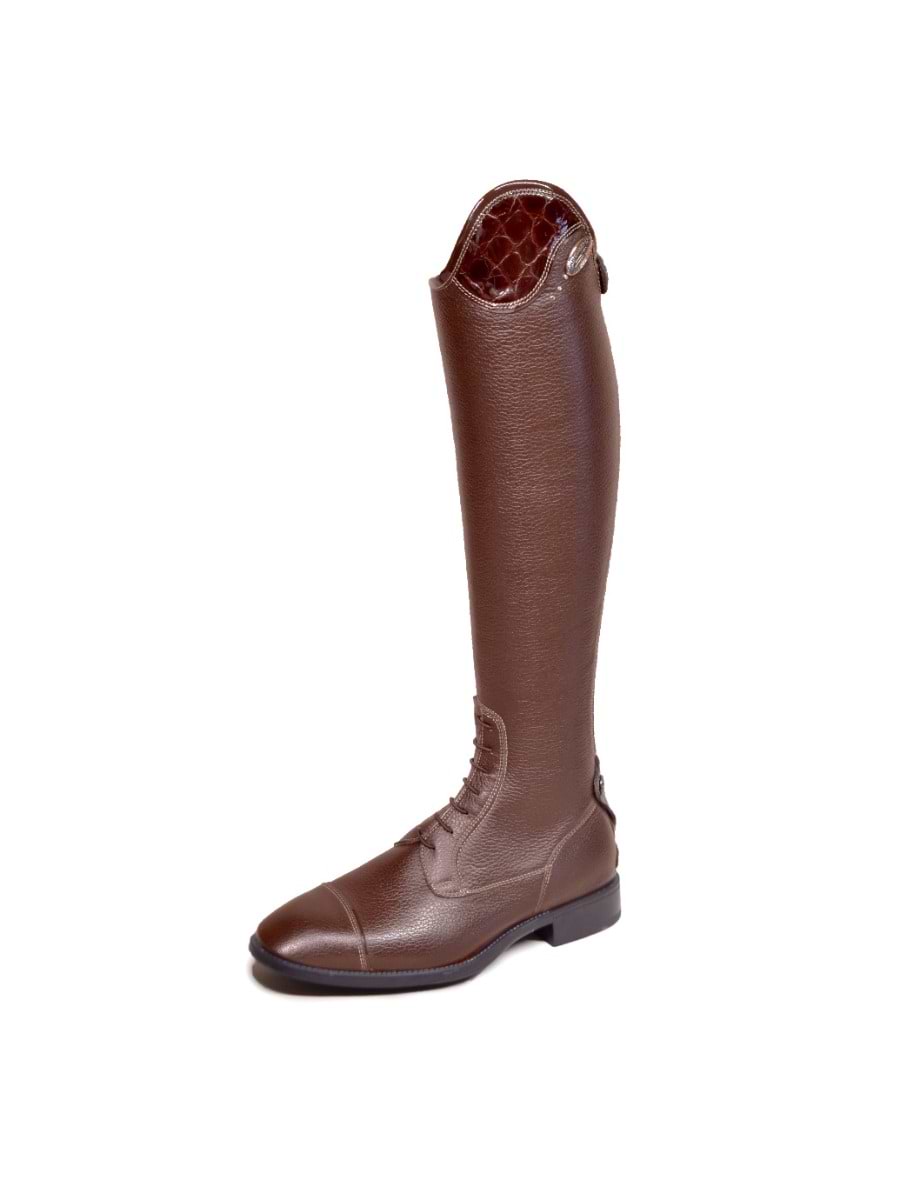 De Niro Tricolore Salentino Tall Riding Boots Quick Brown Lucido Moka