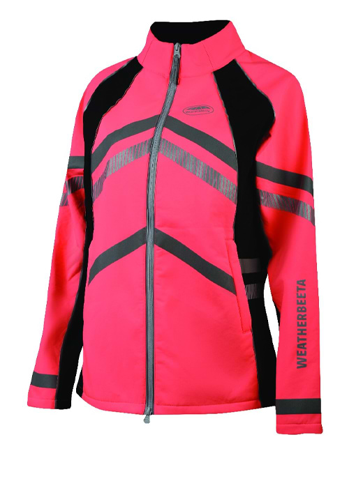 Weatherbeeta Junior Reflective Softshell Fleece Lined Jacket Pink Griggs Equestrian