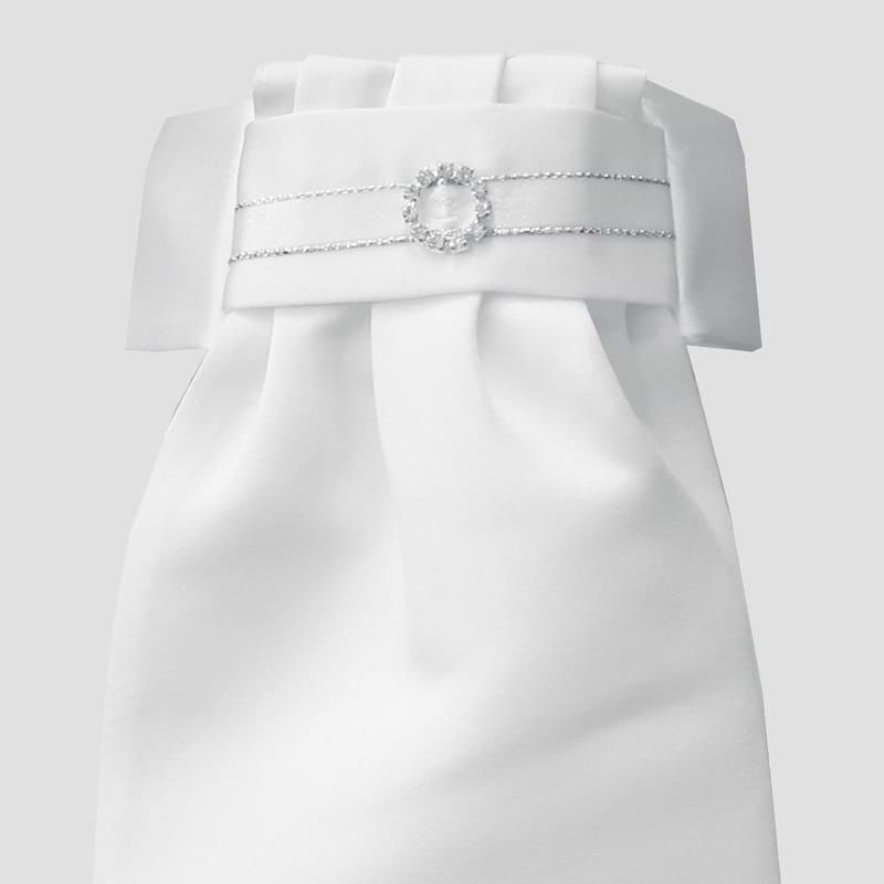 Equetech Diamante Circle Deluxe Ready-Tied Stock White