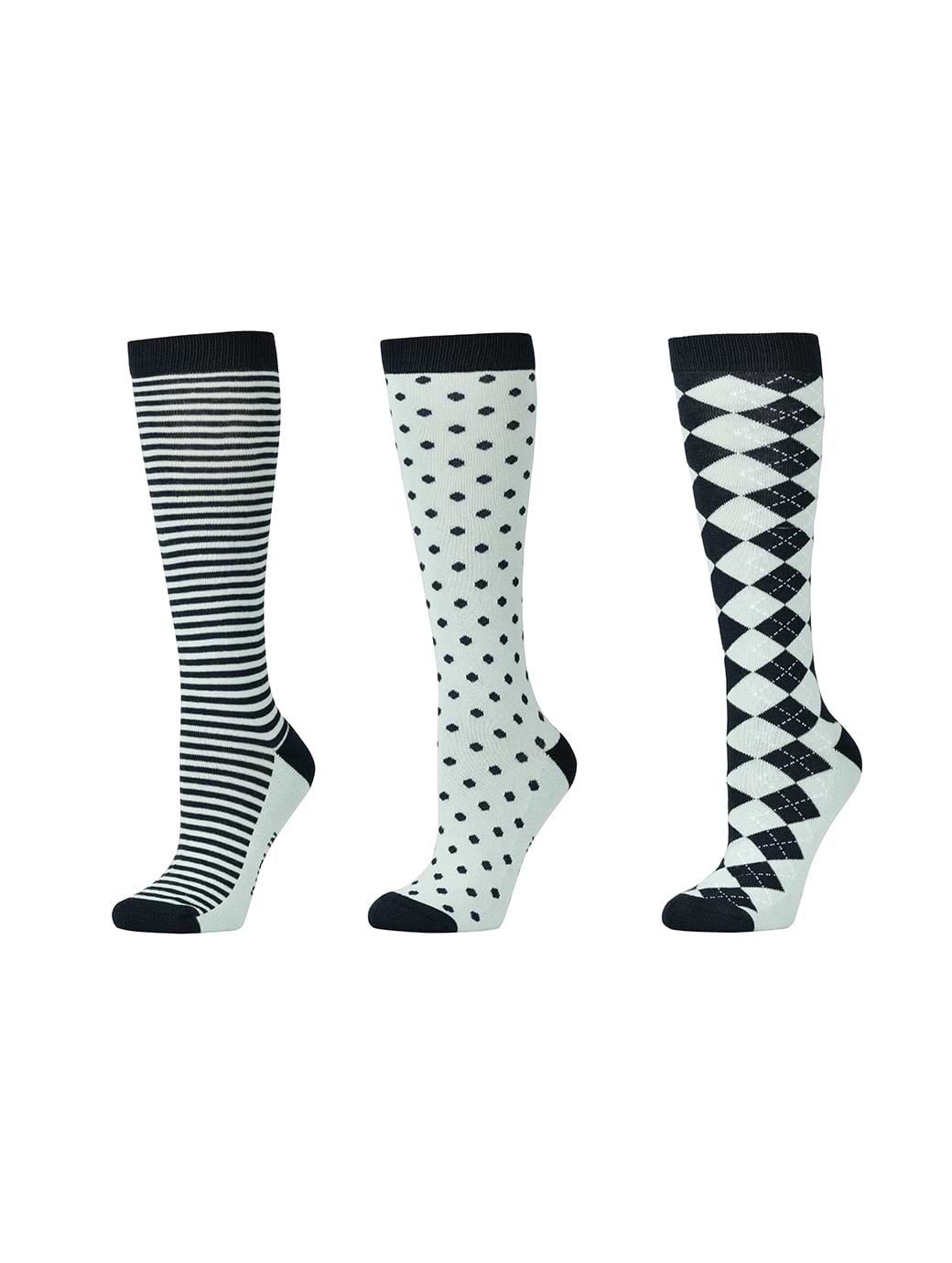 Dublin 3 Pack Socks Navy Surf Spray
