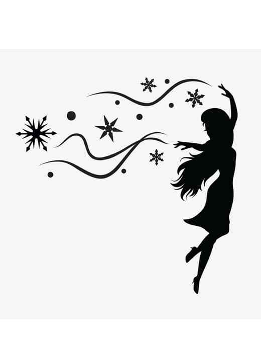 Glamourati Elsa Frozen Quarter Mark Stencil