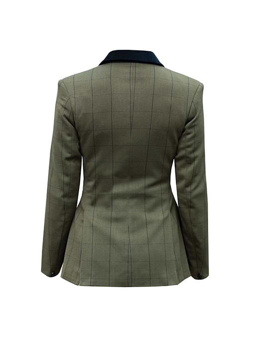 Equetech Bellingham Stretch Deluxe Tweed Riding Jacket Green Griggs Equestrian
