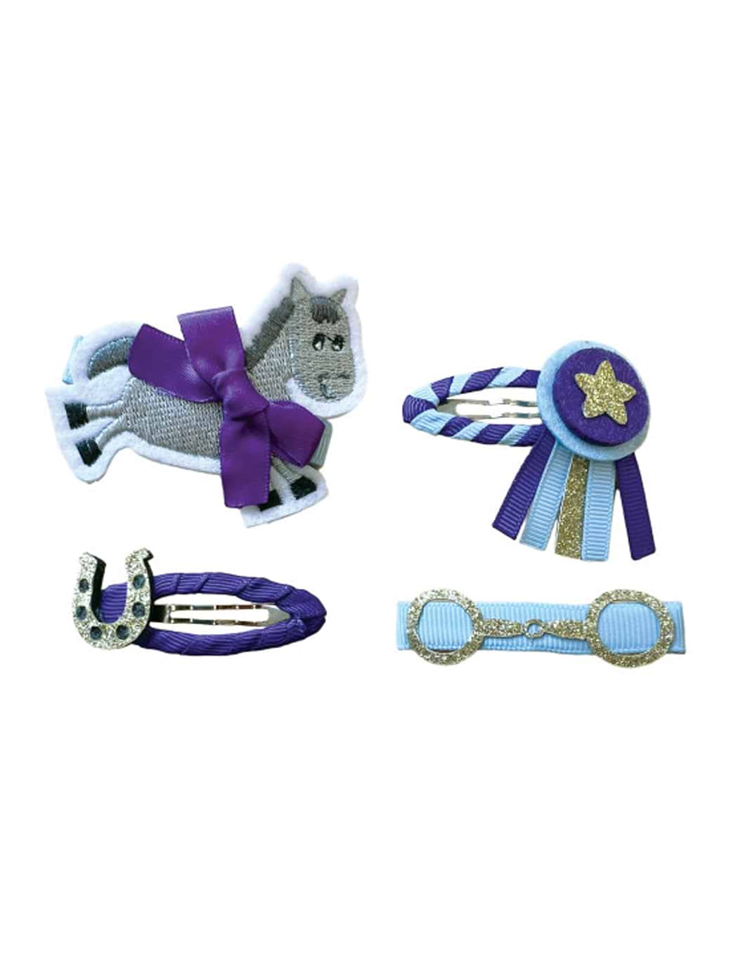 Equetech Childs Gymkhana Pony Hair Clips Set of 4