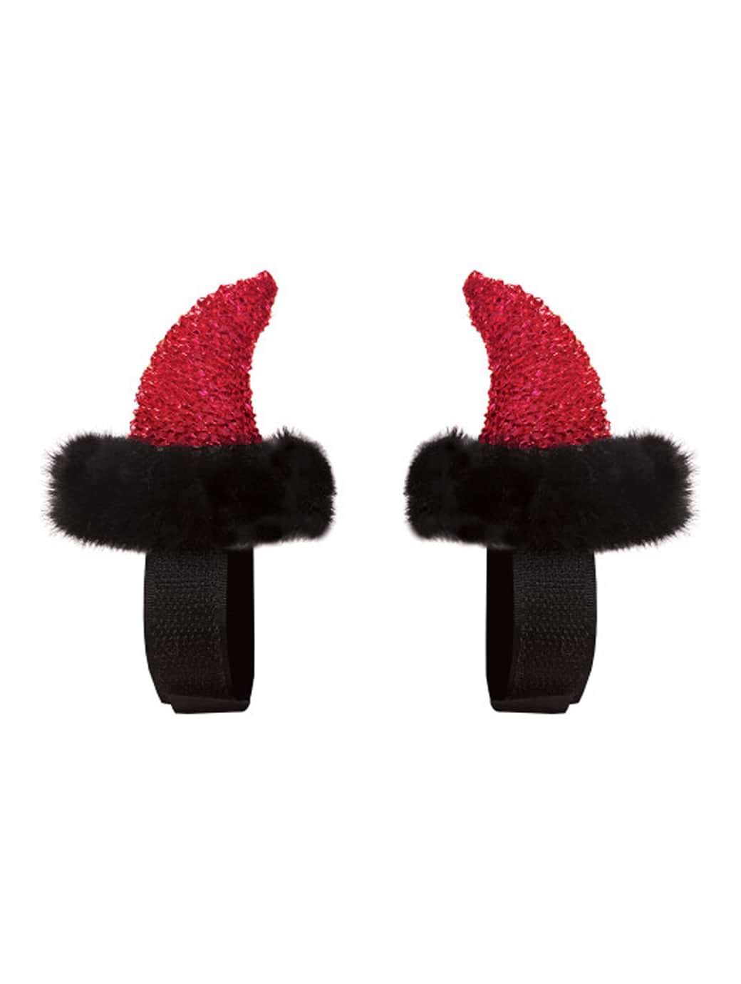 Equetech Devil Bridle Horns Red (Pair)